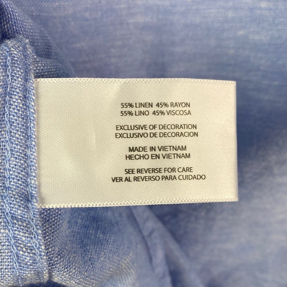 Orvis Women’s Blue Button Front Casual Shirt - Picture 7 of 7